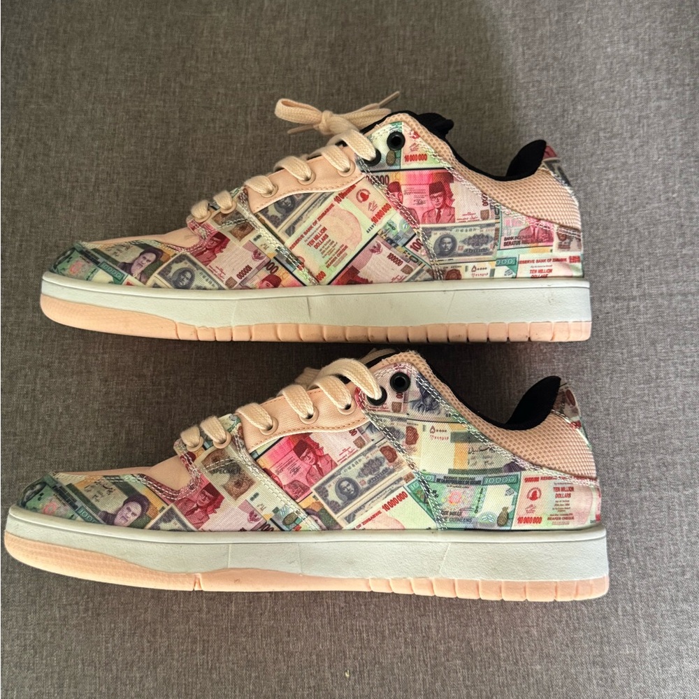 Size 10 Men’s Kitowares Root of All Evil Pale Pink Sneakers